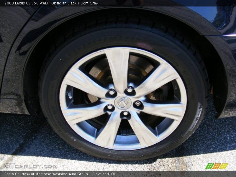 Obsidian Black / Light Gray 2008 Lexus GS 350 AWD