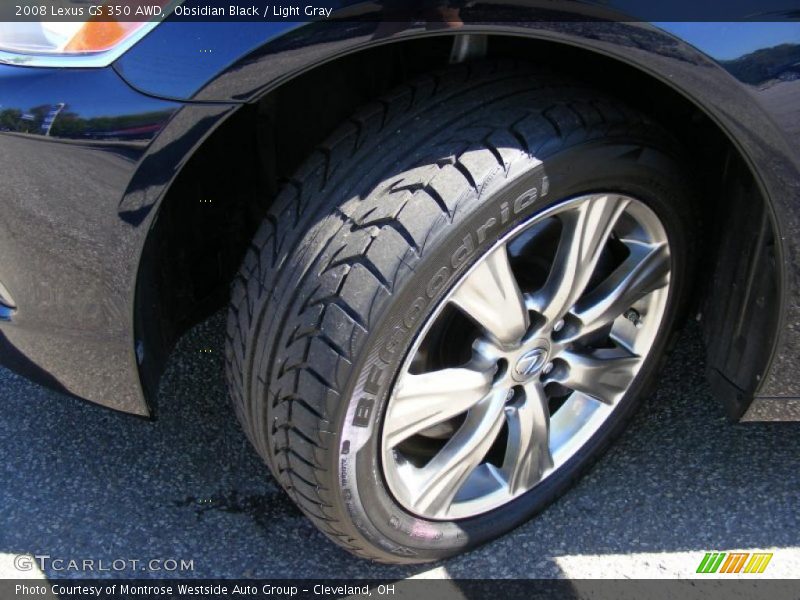Obsidian Black / Light Gray 2008 Lexus GS 350 AWD