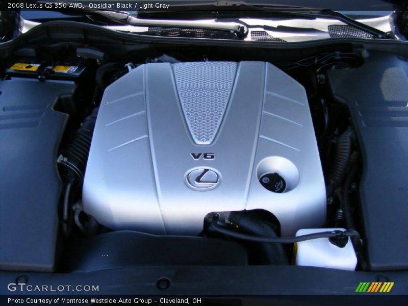 Obsidian Black / Light Gray 2008 Lexus GS 350 AWD