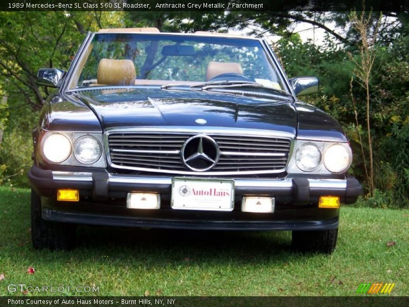 Anthracite Grey Metallic / Parchment 1989 Mercedes-Benz SL Class 560 SL Roadster
