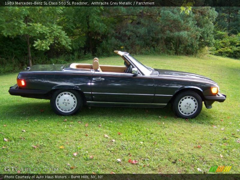 Anthracite Grey Metallic / Parchment 1989 Mercedes-Benz SL Class 560 SL Roadster