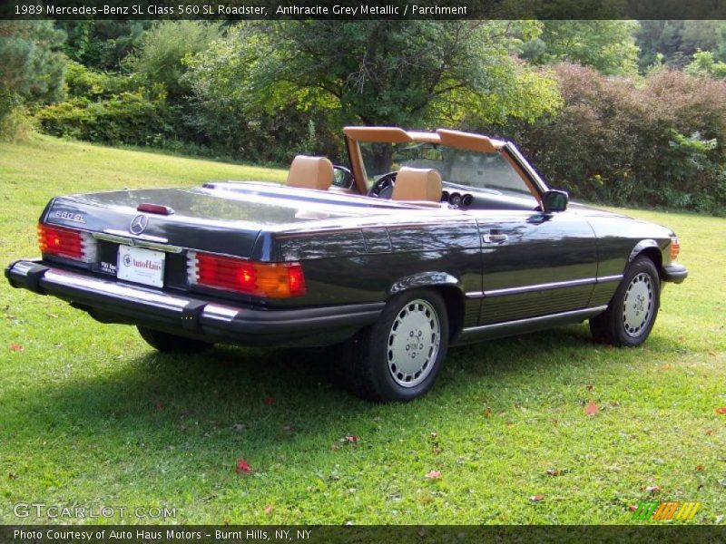 Anthracite Grey Metallic / Parchment 1989 Mercedes-Benz SL Class 560 SL Roadster