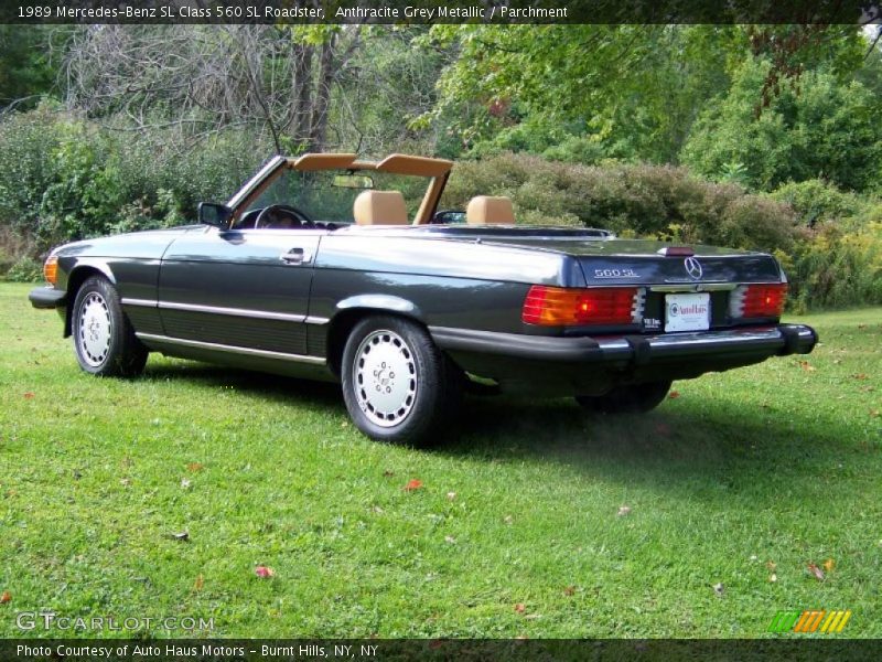 Anthracite Grey Metallic / Parchment 1989 Mercedes-Benz SL Class 560 SL Roadster