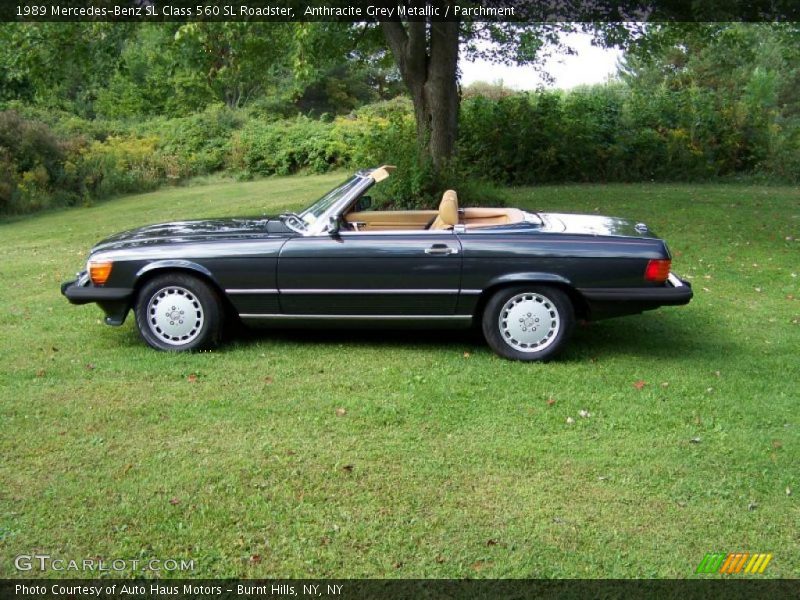 Anthracite Grey Metallic / Parchment 1989 Mercedes-Benz SL Class 560 SL Roadster