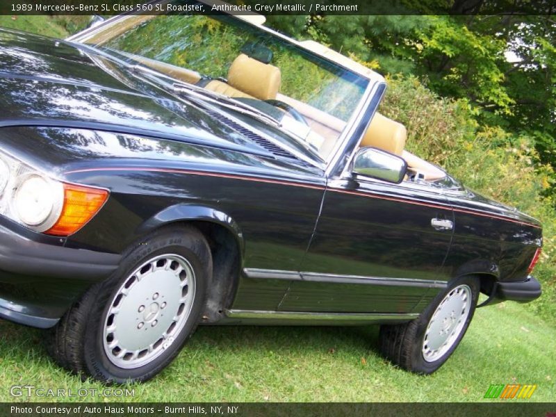 Anthracite Grey Metallic / Parchment 1989 Mercedes-Benz SL Class 560 SL Roadster