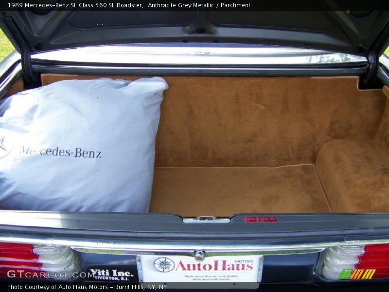 Anthracite Grey Metallic / Parchment 1989 Mercedes-Benz SL Class 560 SL Roadster