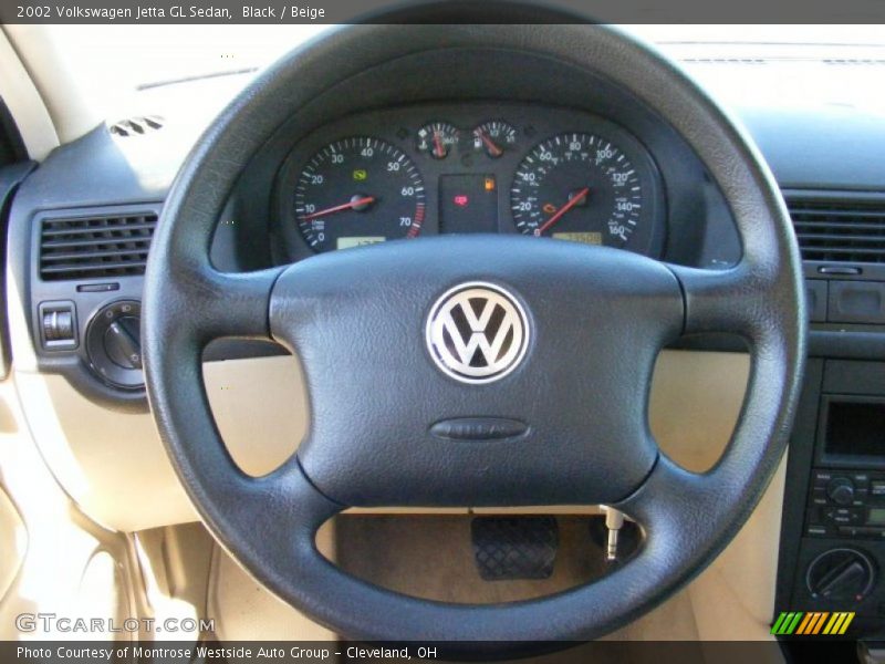 Black / Beige 2002 Volkswagen Jetta GL Sedan