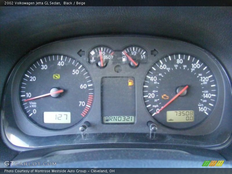 Black / Beige 2002 Volkswagen Jetta GL Sedan