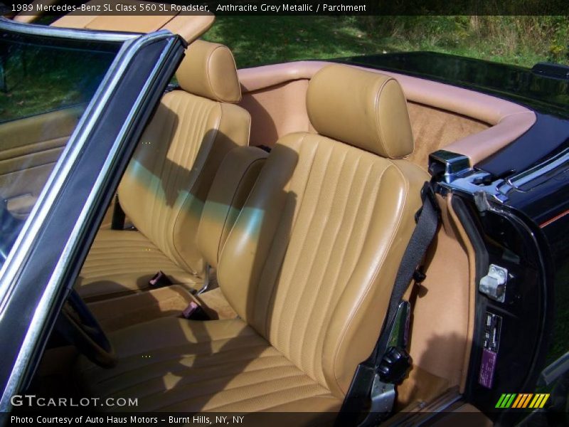 Anthracite Grey Metallic / Parchment 1989 Mercedes-Benz SL Class 560 SL Roadster