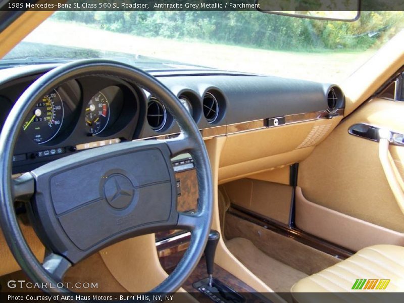 Anthracite Grey Metallic / Parchment 1989 Mercedes-Benz SL Class 560 SL Roadster