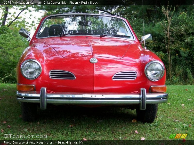 Phoenix Red / Black 1973 Volkswagen Karmann Ghia Convertible