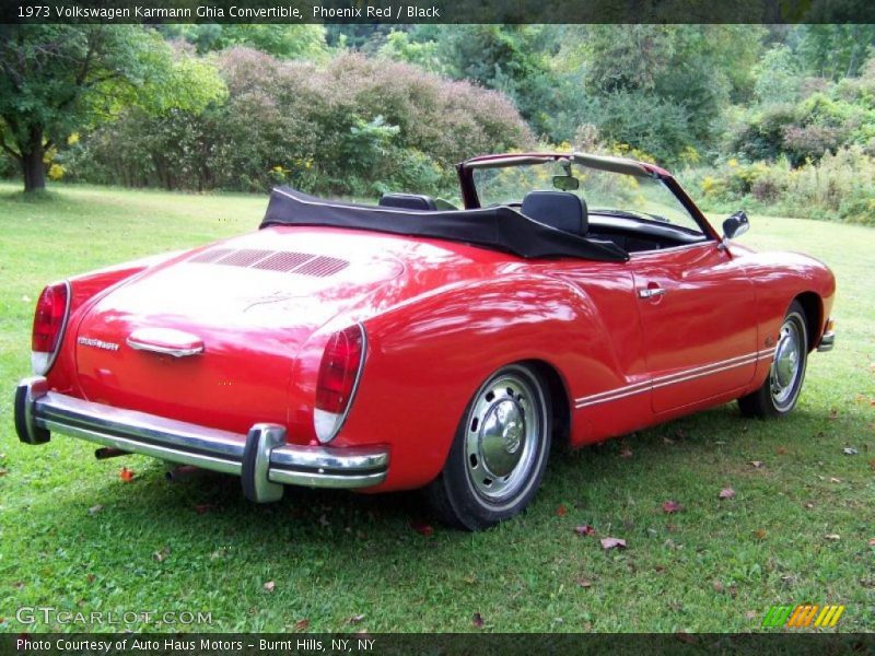 Phoenix Red / Black 1973 Volkswagen Karmann Ghia Convertible