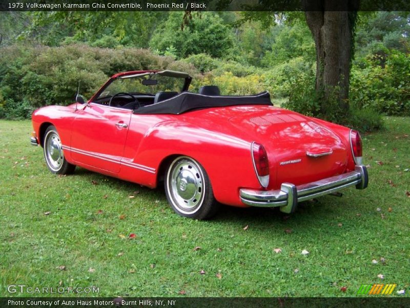 Phoenix Red / Black 1973 Volkswagen Karmann Ghia Convertible