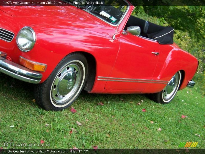 Phoenix Red / Black 1973 Volkswagen Karmann Ghia Convertible