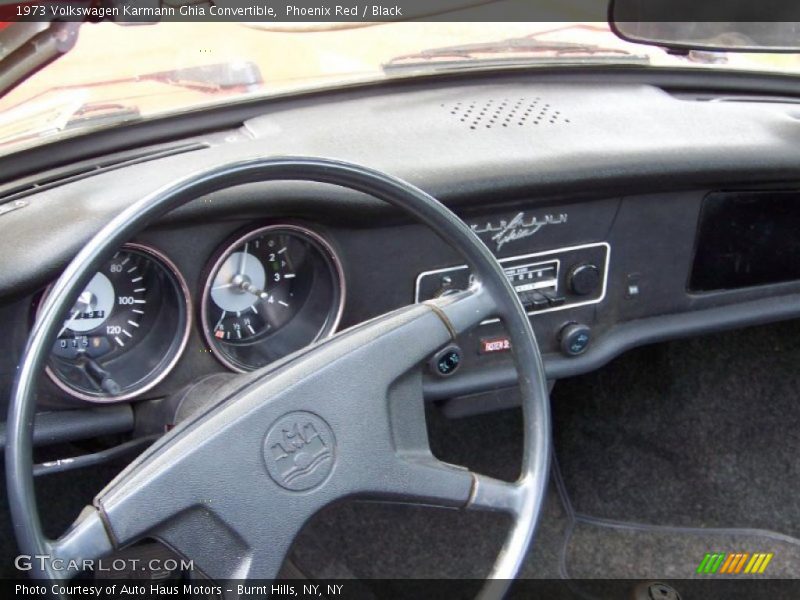 Phoenix Red / Black 1973 Volkswagen Karmann Ghia Convertible