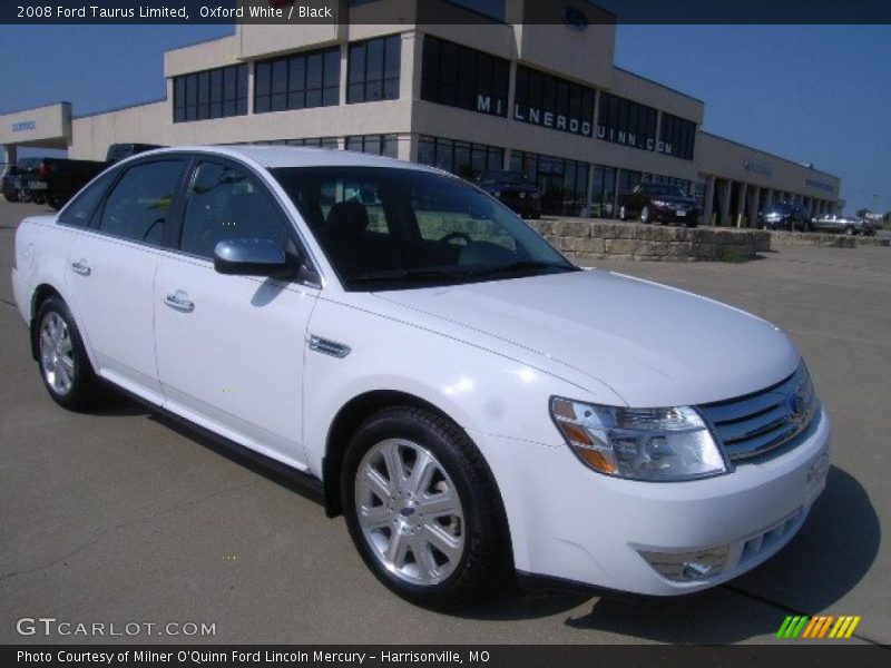 Oxford White / Black 2008 Ford Taurus Limited