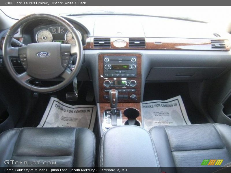 Oxford White / Black 2008 Ford Taurus Limited