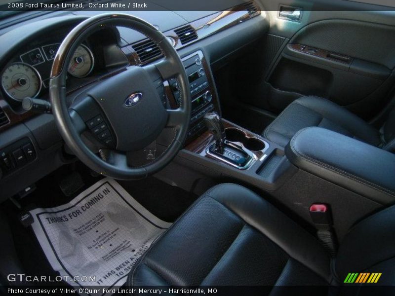 Oxford White / Black 2008 Ford Taurus Limited