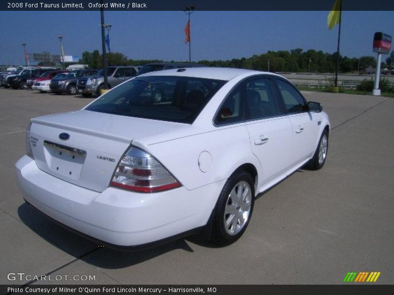 Oxford White / Black 2008 Ford Taurus Limited
