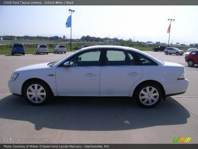 Oxford White / Black 2008 Ford Taurus Limited
