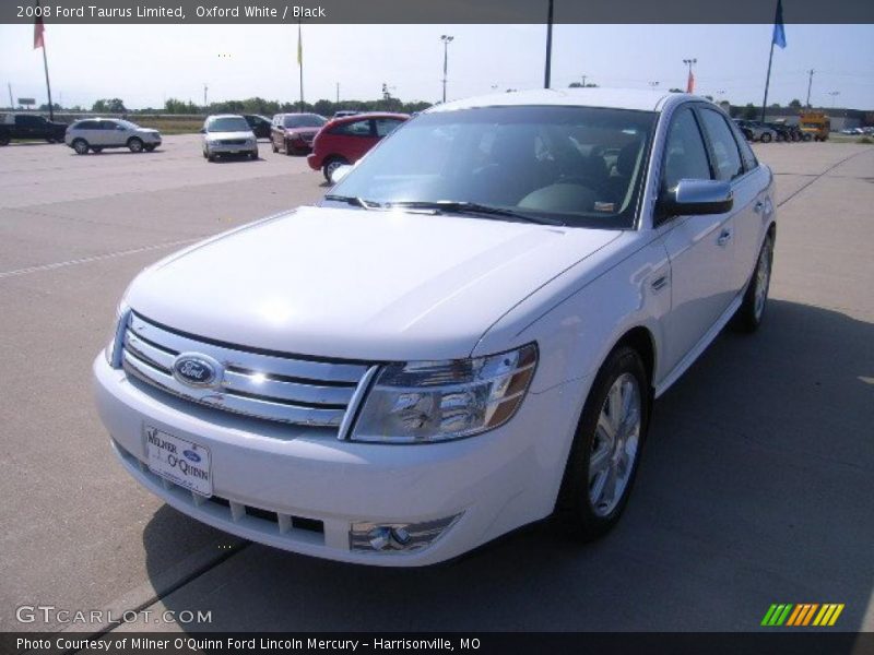 Oxford White / Black 2008 Ford Taurus Limited