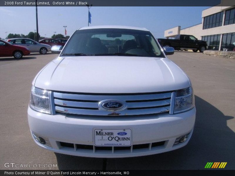 Oxford White / Black 2008 Ford Taurus Limited