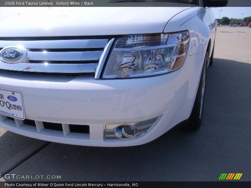 Oxford White / Black 2008 Ford Taurus Limited