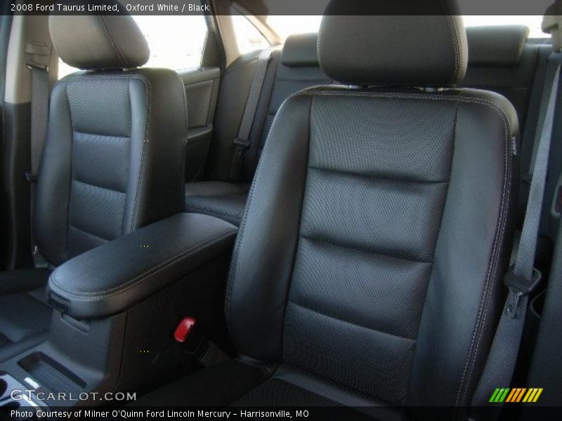 Oxford White / Black 2008 Ford Taurus Limited