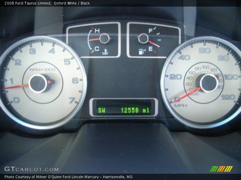 Oxford White / Black 2008 Ford Taurus Limited