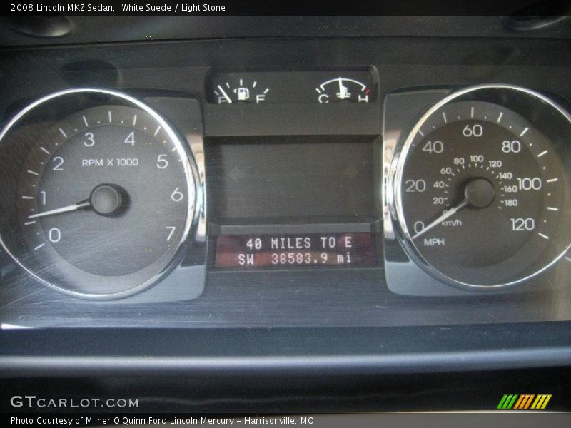White Suede / Light Stone 2008 Lincoln MKZ Sedan