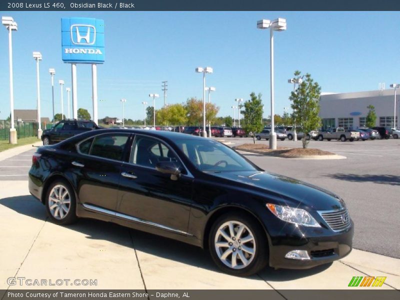 Obsidian Black / Black 2008 Lexus LS 460