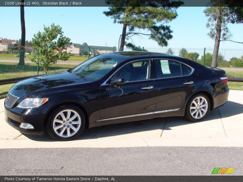 Obsidian Black / Black 2008 Lexus LS 460