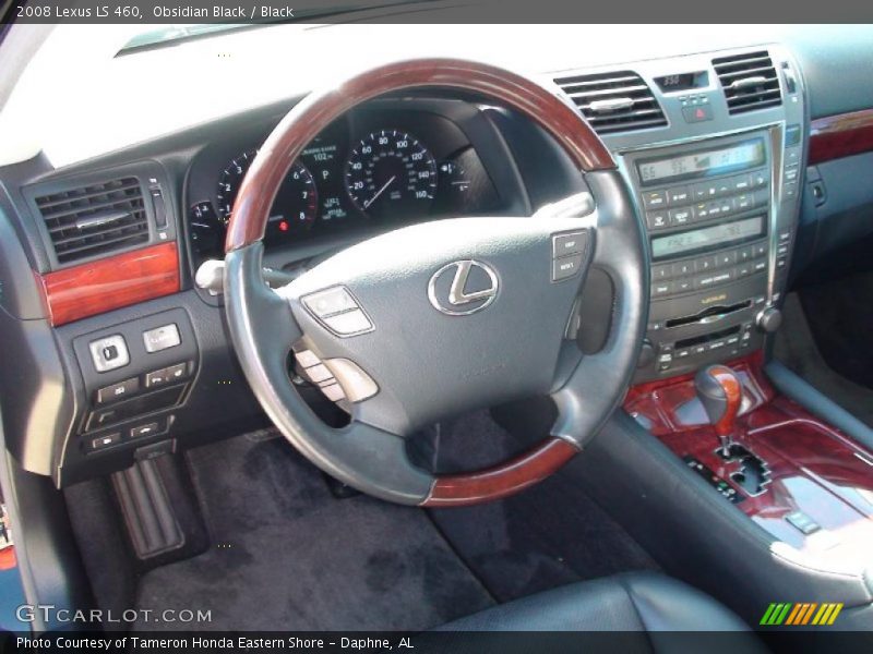 Obsidian Black / Black 2008 Lexus LS 460