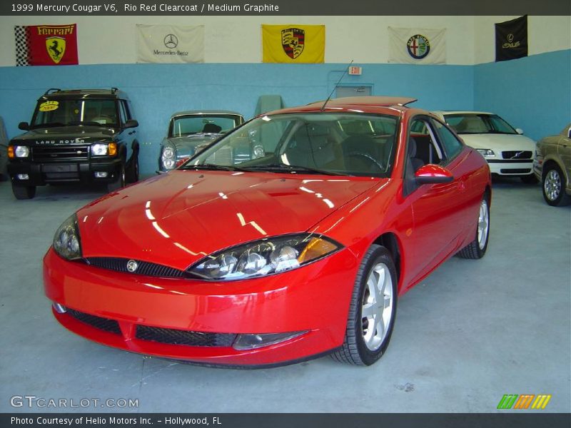 Rio Red Clearcoat / Medium Graphite 1999 Mercury Cougar V6