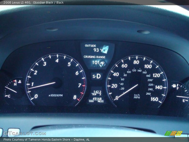 Obsidian Black / Black 2008 Lexus LS 460