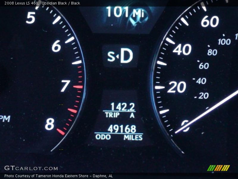 Obsidian Black / Black 2008 Lexus LS 460
