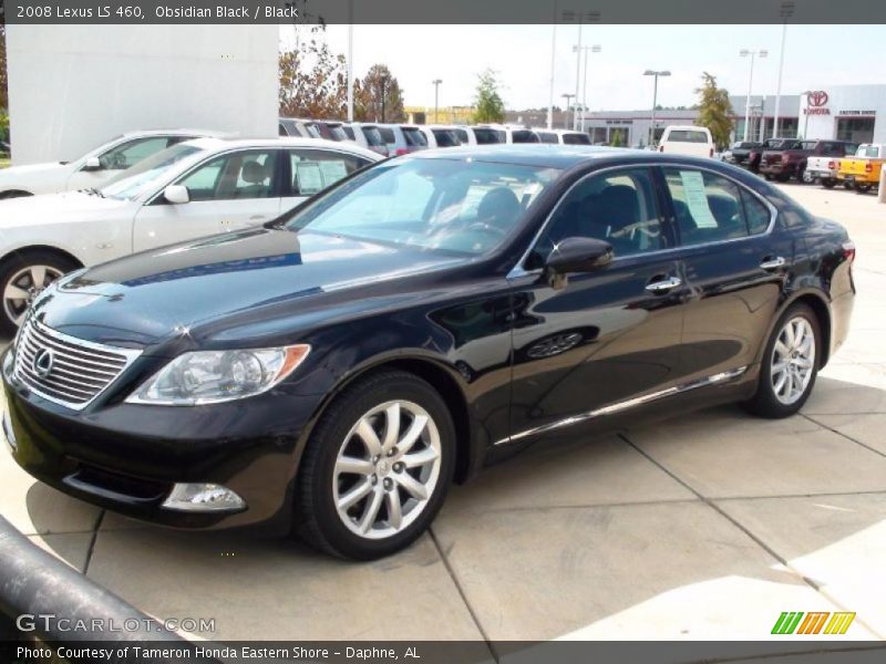 Obsidian Black / Black 2008 Lexus LS 460