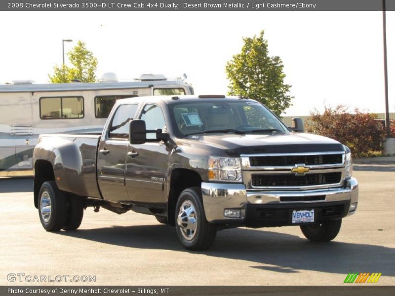 Desert Brown Metallic / Light Cashmere/Ebony 2008 Chevrolet Silverado 3500HD LT Crew Cab 4x4 Dually