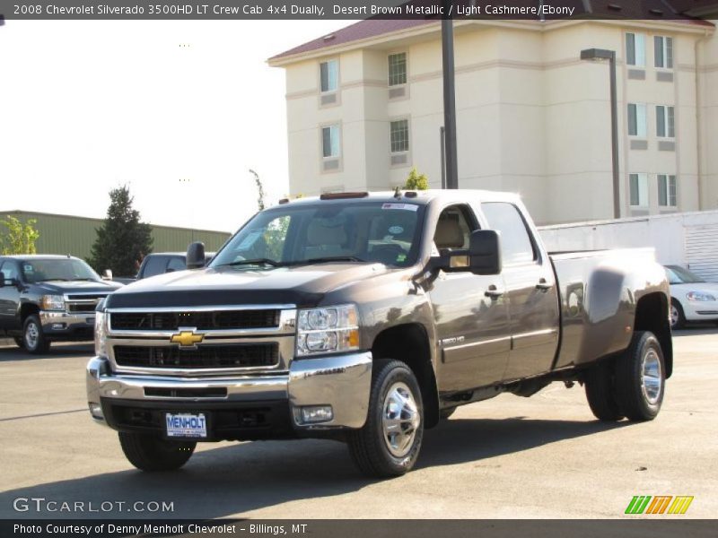 Desert Brown Metallic / Light Cashmere/Ebony 2008 Chevrolet Silverado 3500HD LT Crew Cab 4x4 Dually