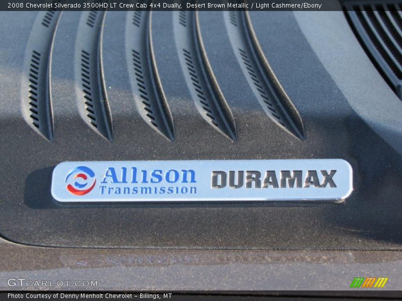 Desert Brown Metallic / Light Cashmere/Ebony 2008 Chevrolet Silverado 3500HD LT Crew Cab 4x4 Dually