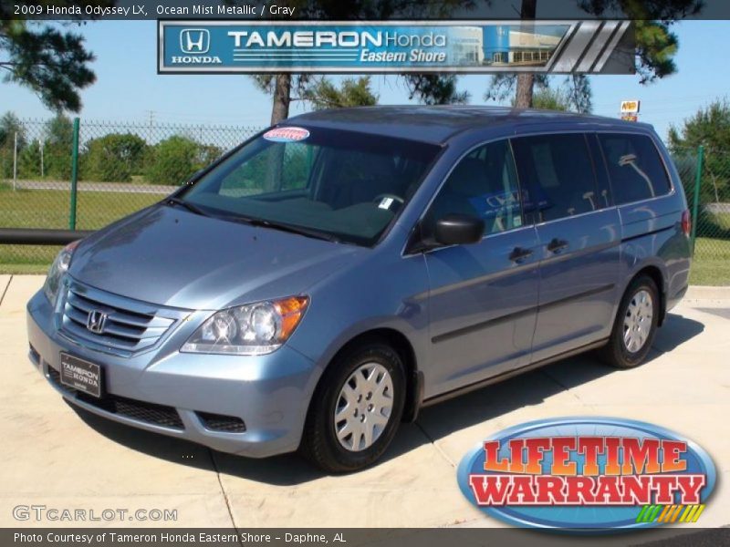 Ocean Mist Metallic / Gray 2009 Honda Odyssey LX