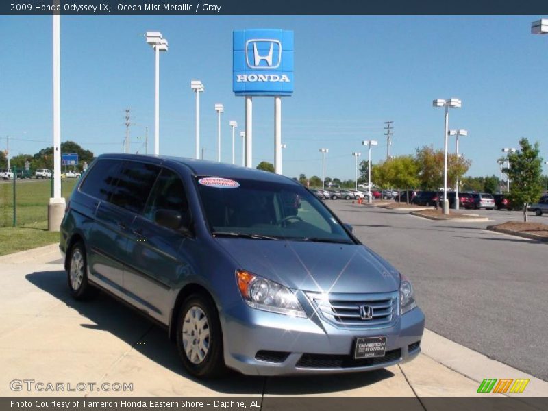 Ocean Mist Metallic / Gray 2009 Honda Odyssey LX