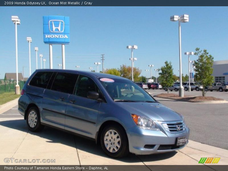 Ocean Mist Metallic / Gray 2009 Honda Odyssey LX