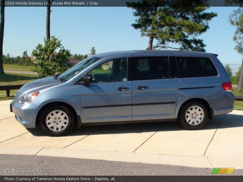 Ocean Mist Metallic / Gray 2009 Honda Odyssey LX