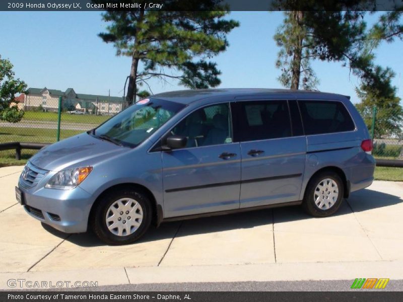 Ocean Mist Metallic / Gray 2009 Honda Odyssey LX