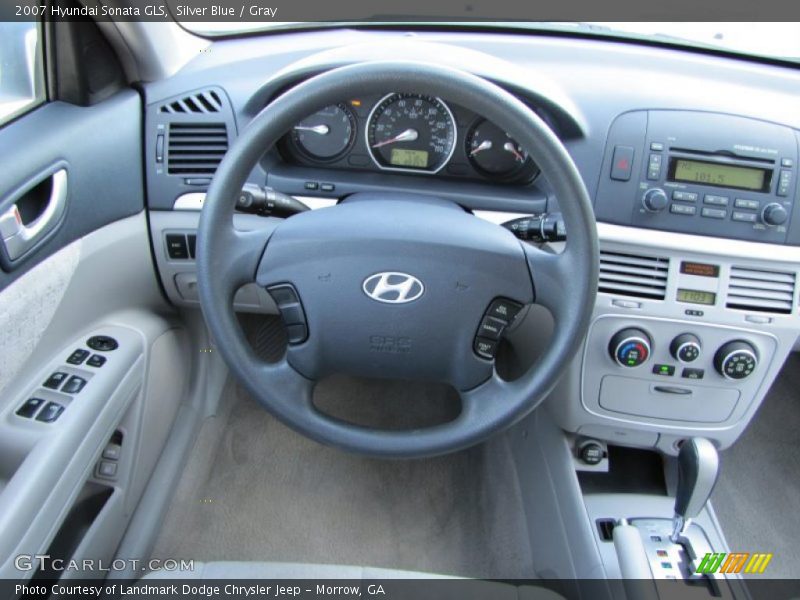 Silver Blue / Gray 2007 Hyundai Sonata GLS