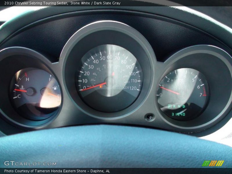 Stone White / Dark Slate Gray 2010 Chrysler Sebring Touring Sedan