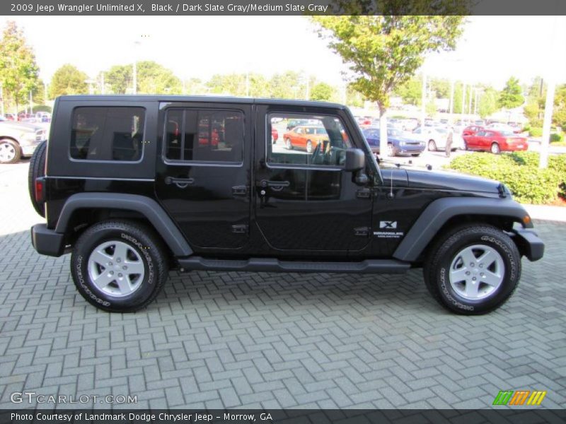 Black / Dark Slate Gray/Medium Slate Gray 2009 Jeep Wrangler Unlimited X