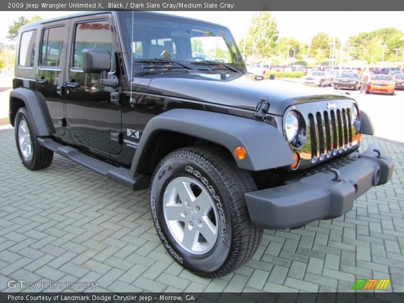 Black / Dark Slate Gray/Medium Slate Gray 2009 Jeep Wrangler Unlimited X