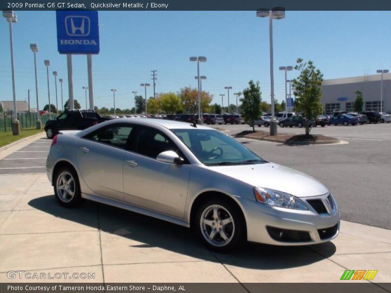 Quicksilver Metallic / Ebony 2009 Pontiac G6 GT Sedan
